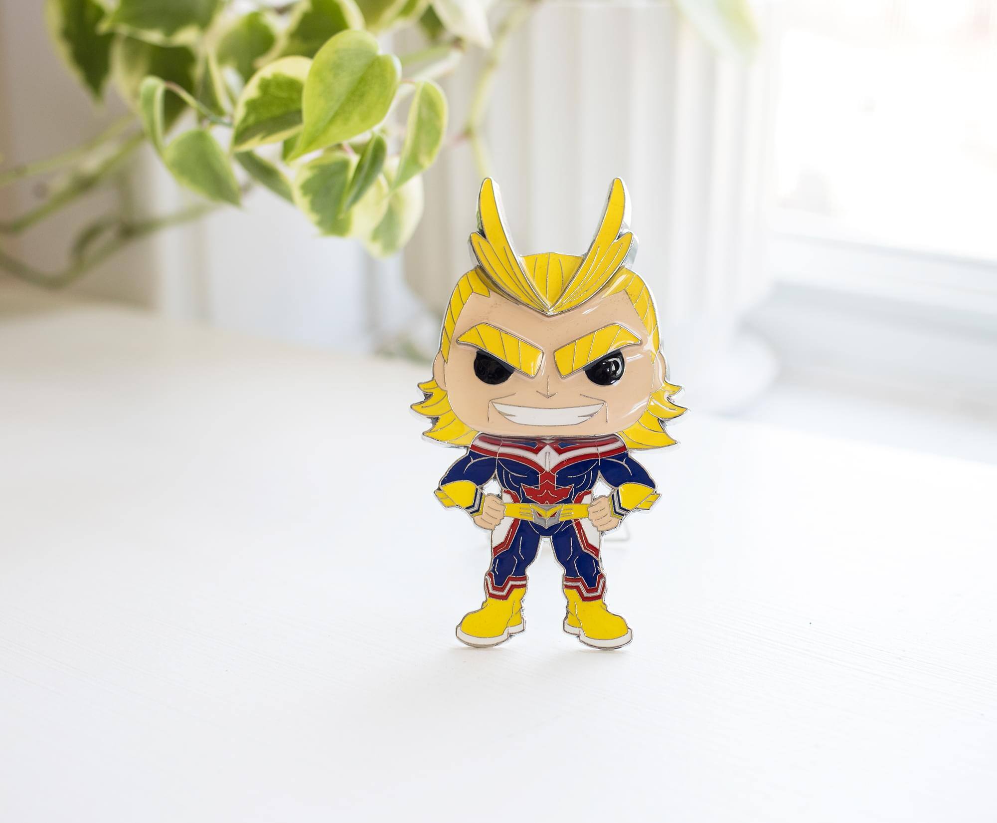 Alt View 3. Funko - My Hero Academia 3-Inch Funko POP Pin | All Might - Yellow.