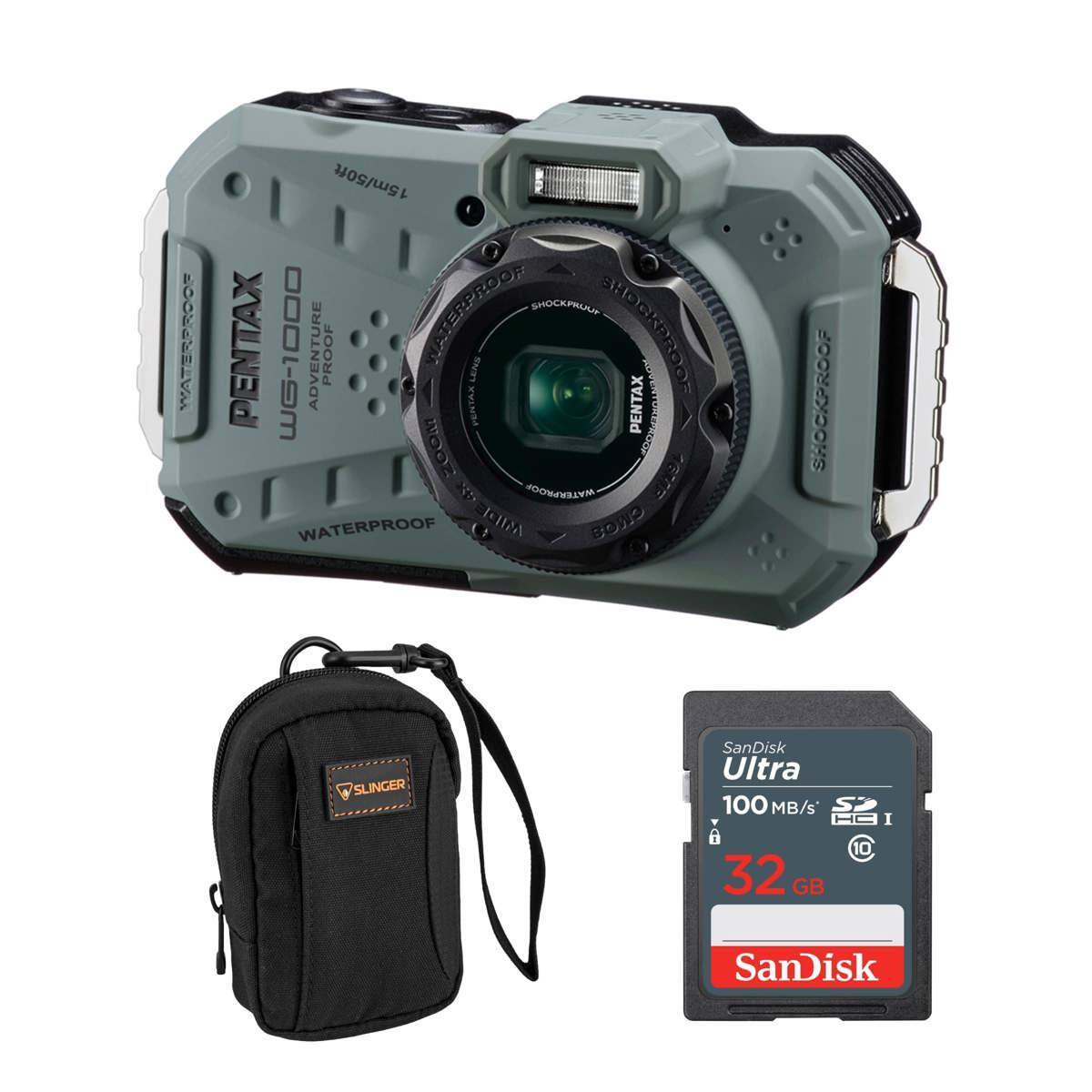 BOOKSRSLVAL

15m/50ft WATERPROOF SHOCKPROOF PENTAX UG-1000 ADVENTURE PROOF WAT PENTAX LENS SHOCKPROOF PENTAX ADVENTUREPROOF 200M WATERPROOF 16MR WATERPROOF

SHOCKPROOF

SLINGER

SanDisk Ultra 100 MB/s SDHC I 10 32GB