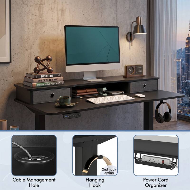 NEUFERT - THE DESIGN BIBLE ARCHITECTURAL PRINCIPLES

Cable Management Hole

2nd hook option

Hanging Hook

Power Cord Organizer