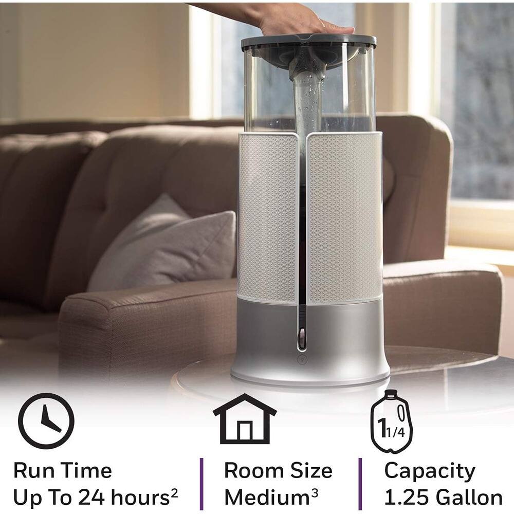 Run Time  
Up To 24 hours²

Room Size  
Medium³

Capacity  
1.25 Gallon