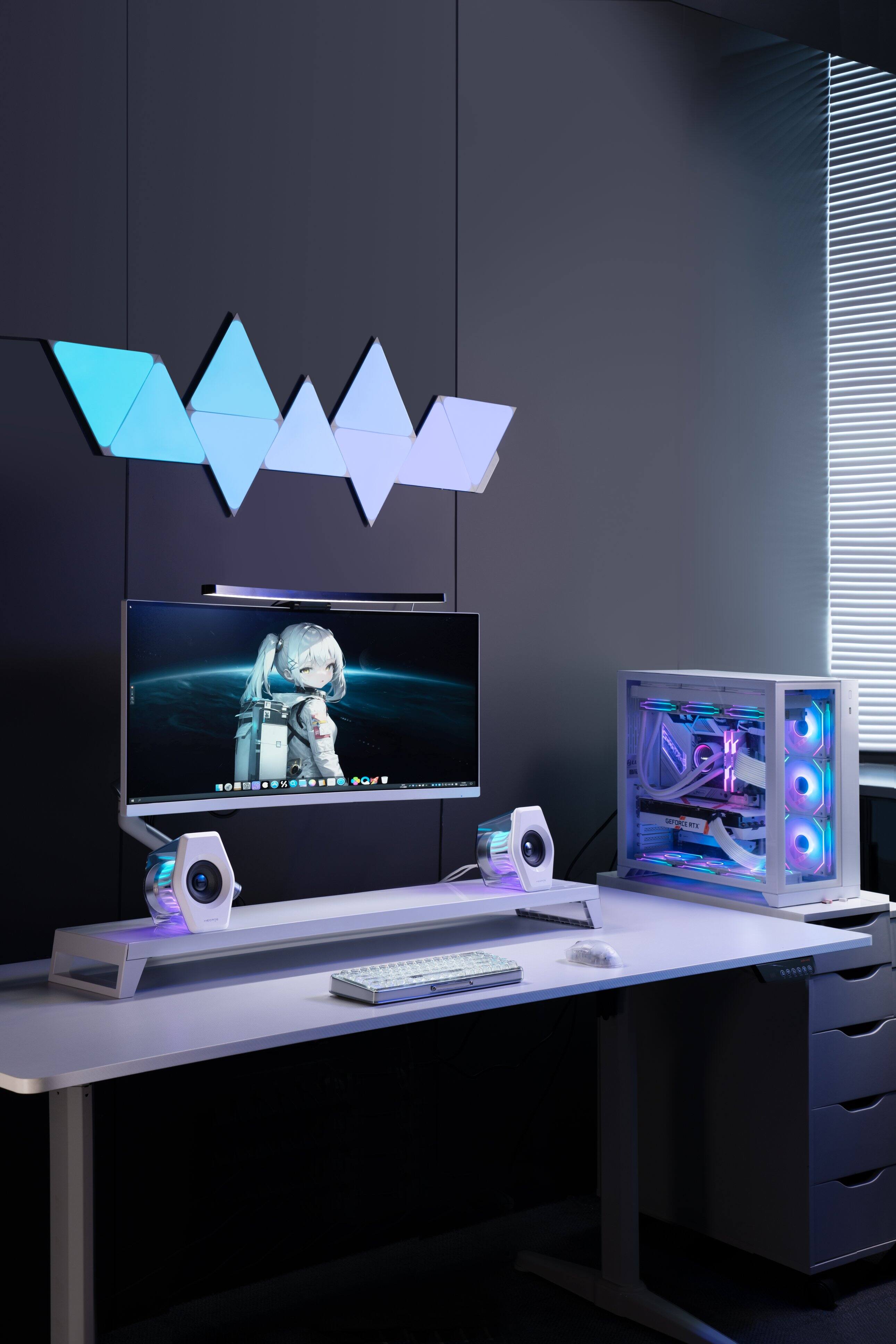 Alt View 11. Edifier - G2000 Pro 2.0 Bluetooth Gaming Speakers with RGB Lighting (2-Piece) - White.