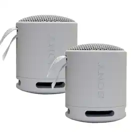 2x Sony XB100 Portable Waterproof Bluetooth Speaker Dual Pack - Gray