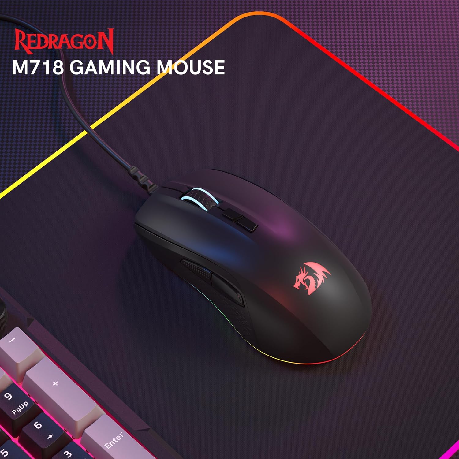 REDRAGON M718 GAMING MOUSE

PgUp 9 + 6 5 3 Enter