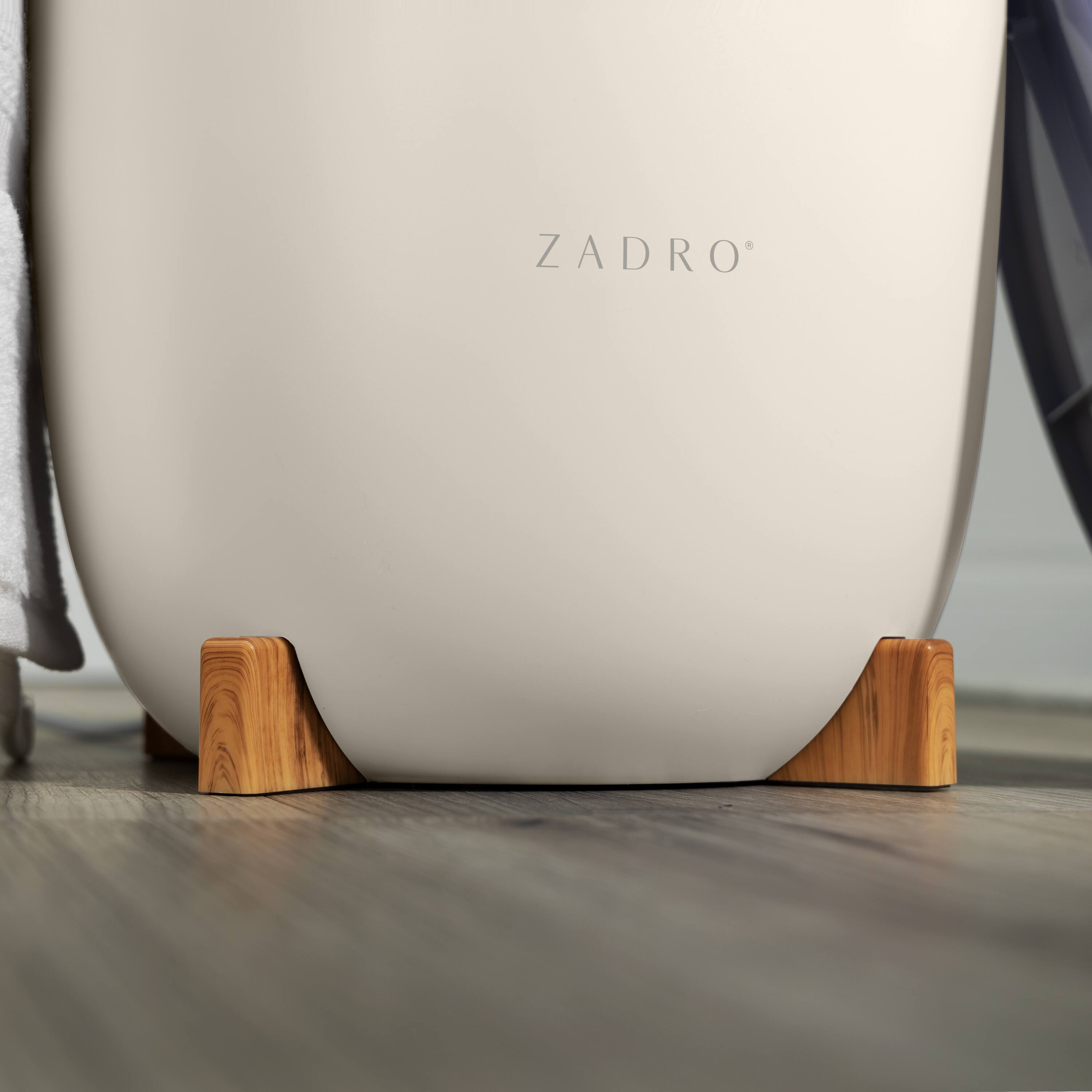 Angle. Zadro - Zadro 20-Liter Bucket Towel Warmer - Bamboo/Neutral.