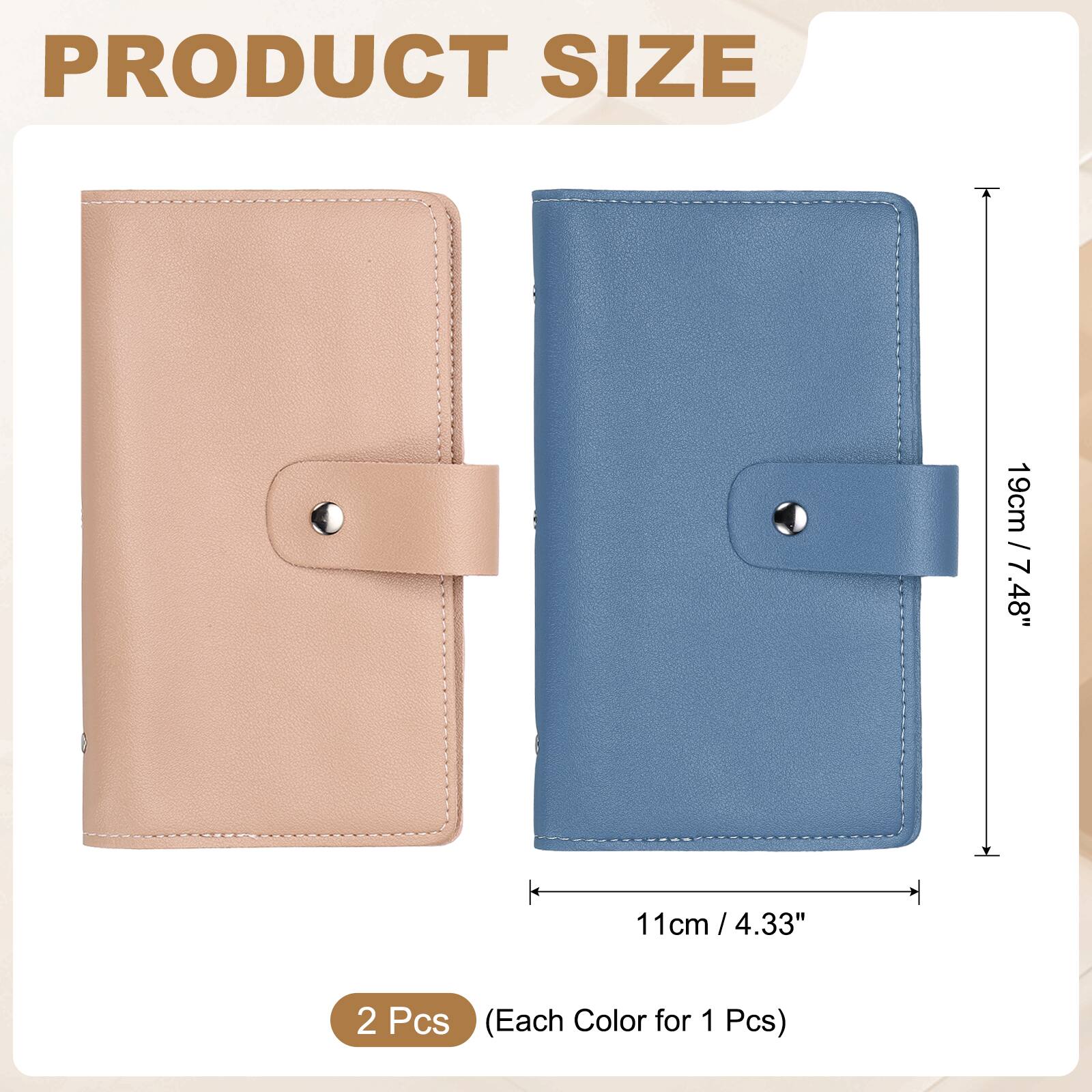 PRODUCT SIZE  
19cm / 7.48"  
11cm / 4.33"  
2 Pcs (Each Color for 1 Pcs)