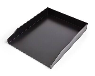 Alt View 1. TRU RED - Front Load Stackable Plastic Letter Tray, 2/Pack - Black.