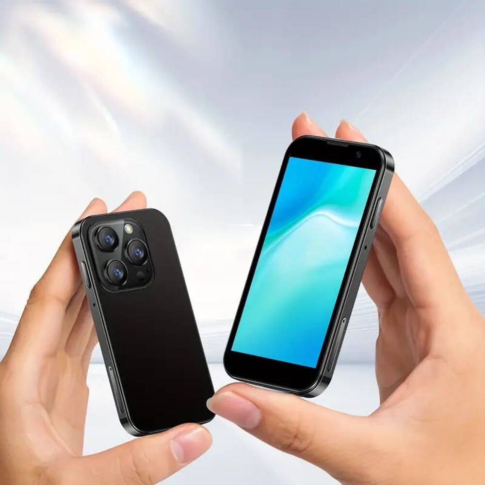Left. Loheer - Loheer Mini Smartphone HD Touchscreen Dual SIM Pocket Cellphone Black - Classic Black.