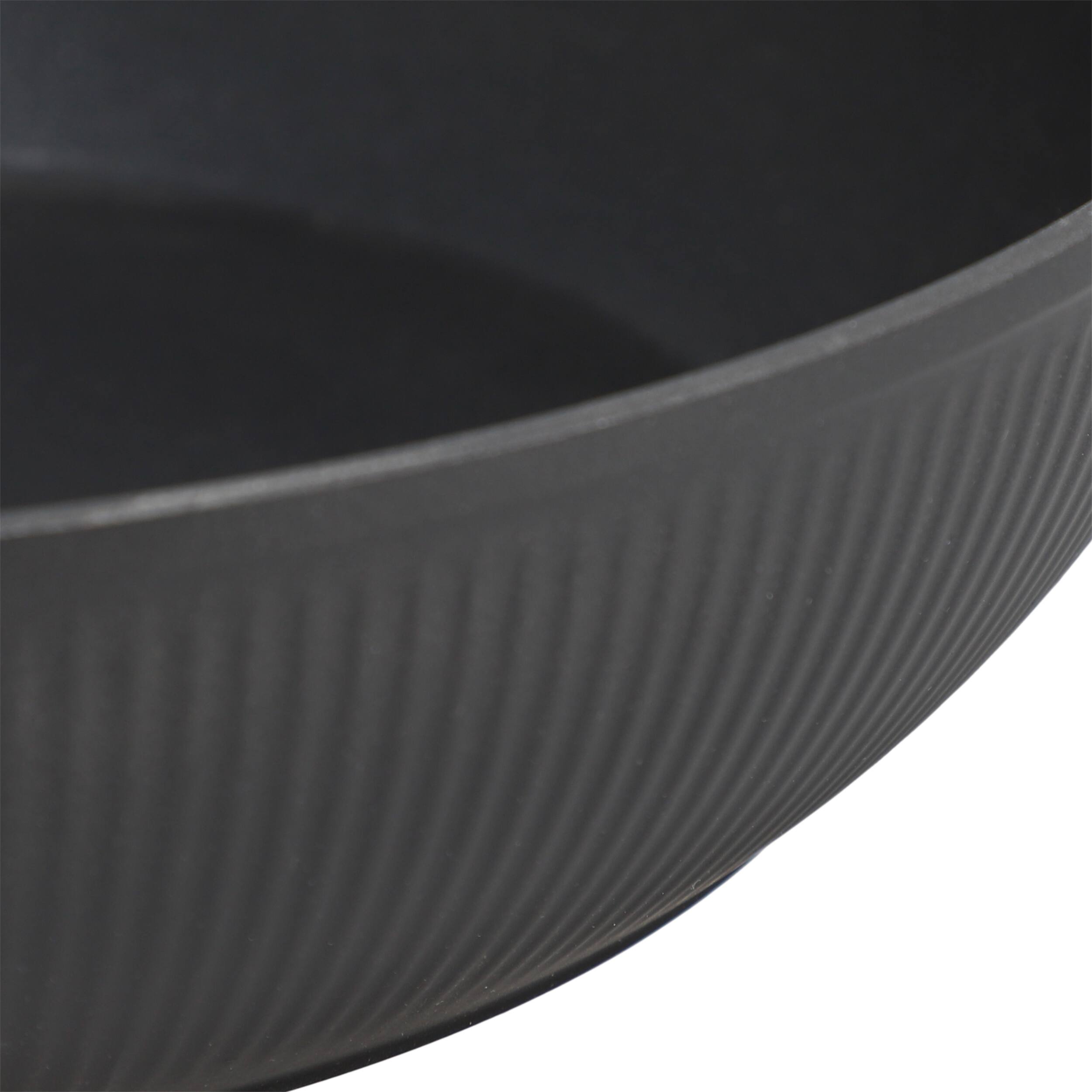 Alt View 4. Oster - Oster Abbottsford 11 Inch Nonstick Round Aluminum Wok in Black - Black.