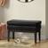 Angle. Simpli Home - Carlson Small Ottoman Bench in Distressed Black - Distressed Black.