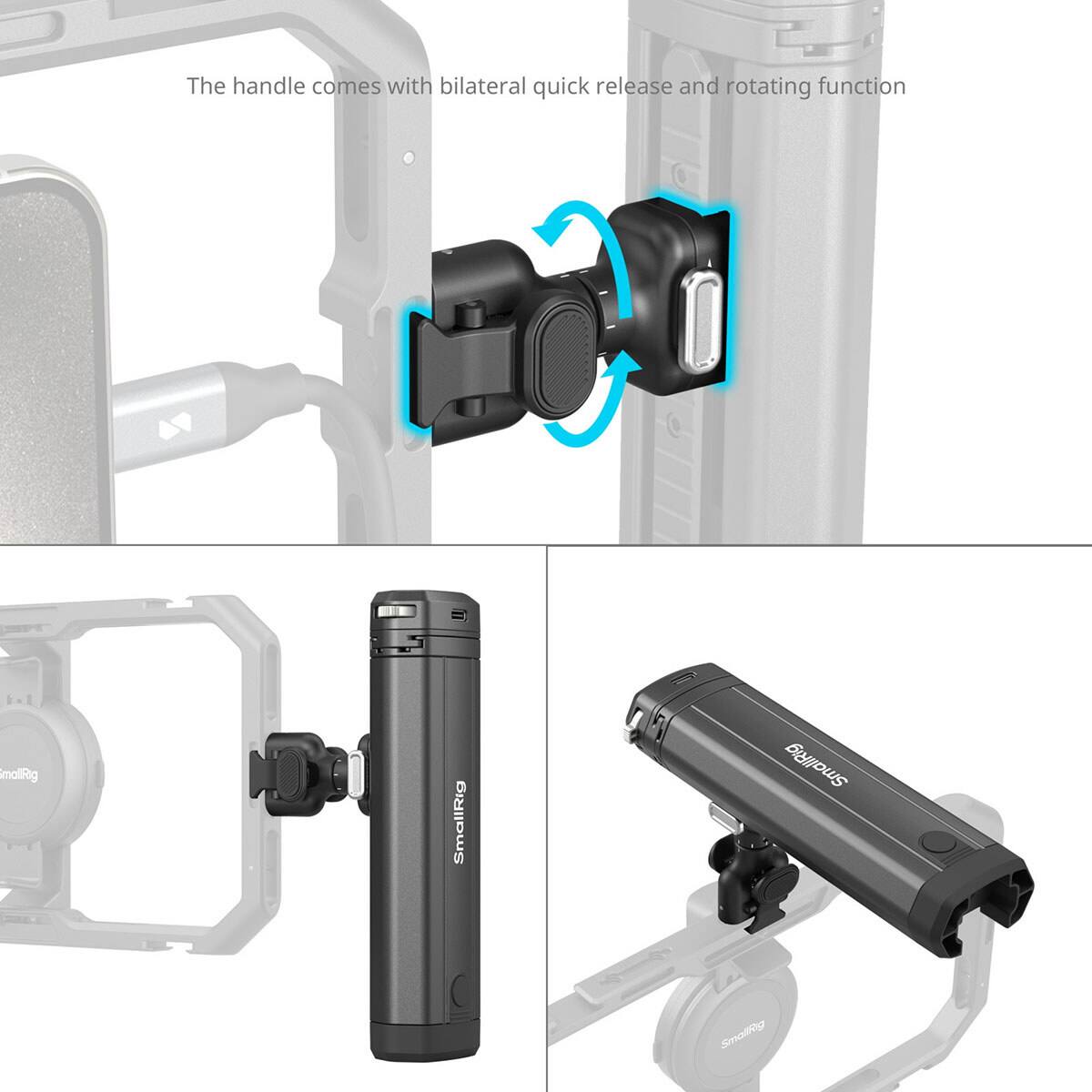 The handle comes with bilateral quick release and rotating function