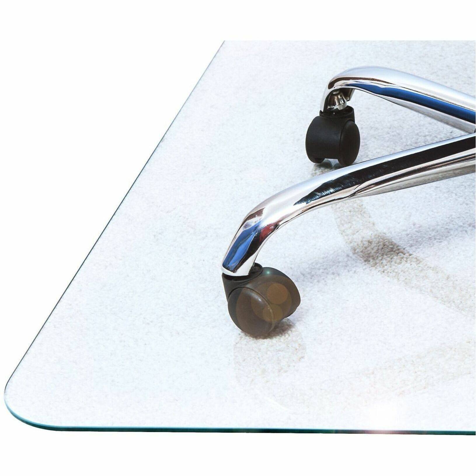 Alt View 19. Floortex - Glaciermat Heavy Duty Glass Chair Mat for Hard Floors &amp; Carpets - 36'' x 40'' - Crystal Clear.
