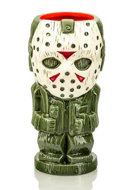 ThinkGeek - Geeki Tikis Friday The 13th Jason Voorhees | Ceramic Tiki Mug | Holds 26 Ounces - Green