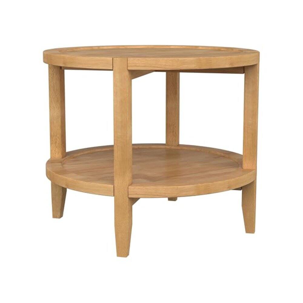 Alt View 4. Coaster Co. of America - Camillo 3-piece Round Coffee and End Table Set Maple - Brown.