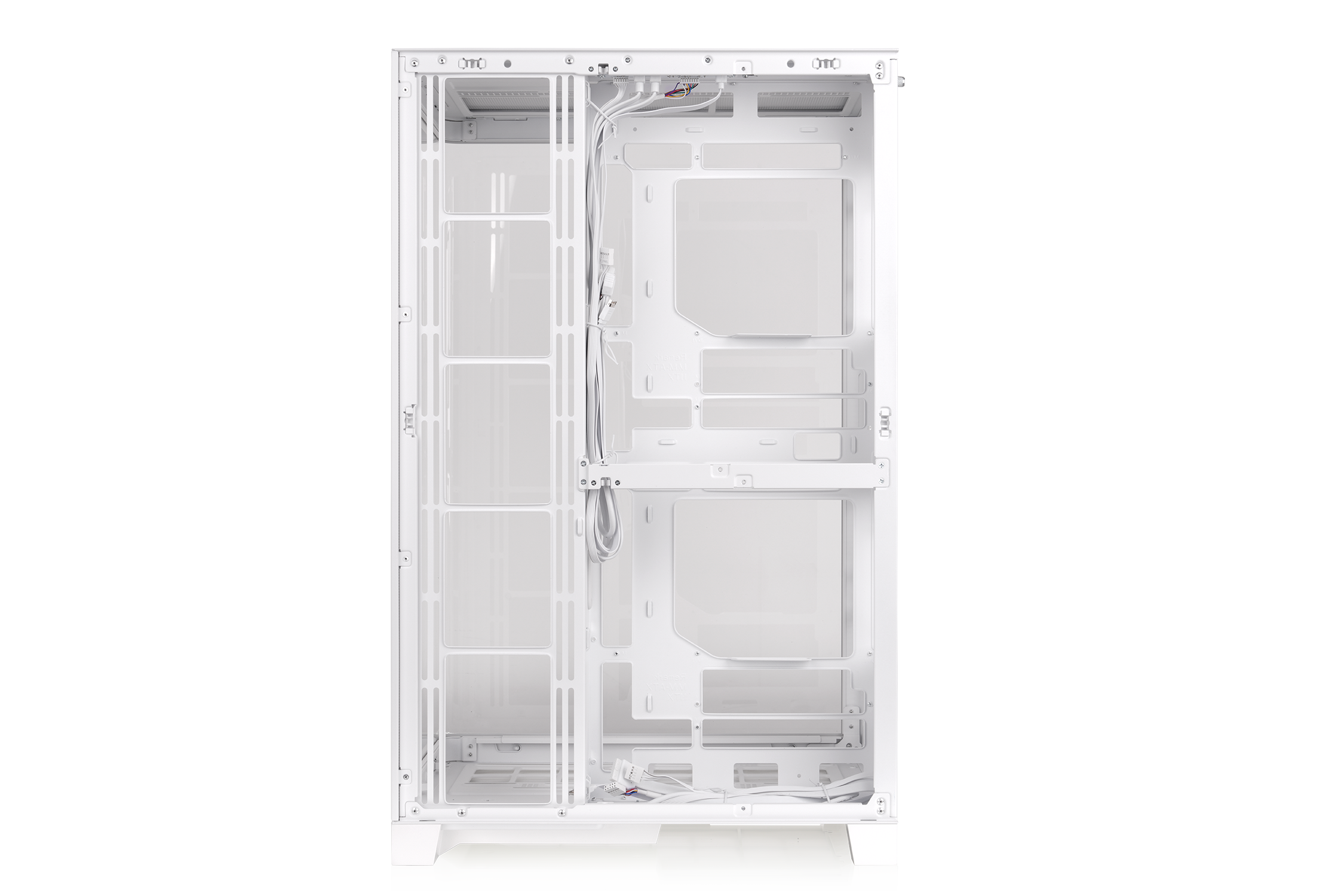 Alt View 7. Thermaltake - CAPO X, Dual System Chassis, mATX/mITX, Curved TG - White.
