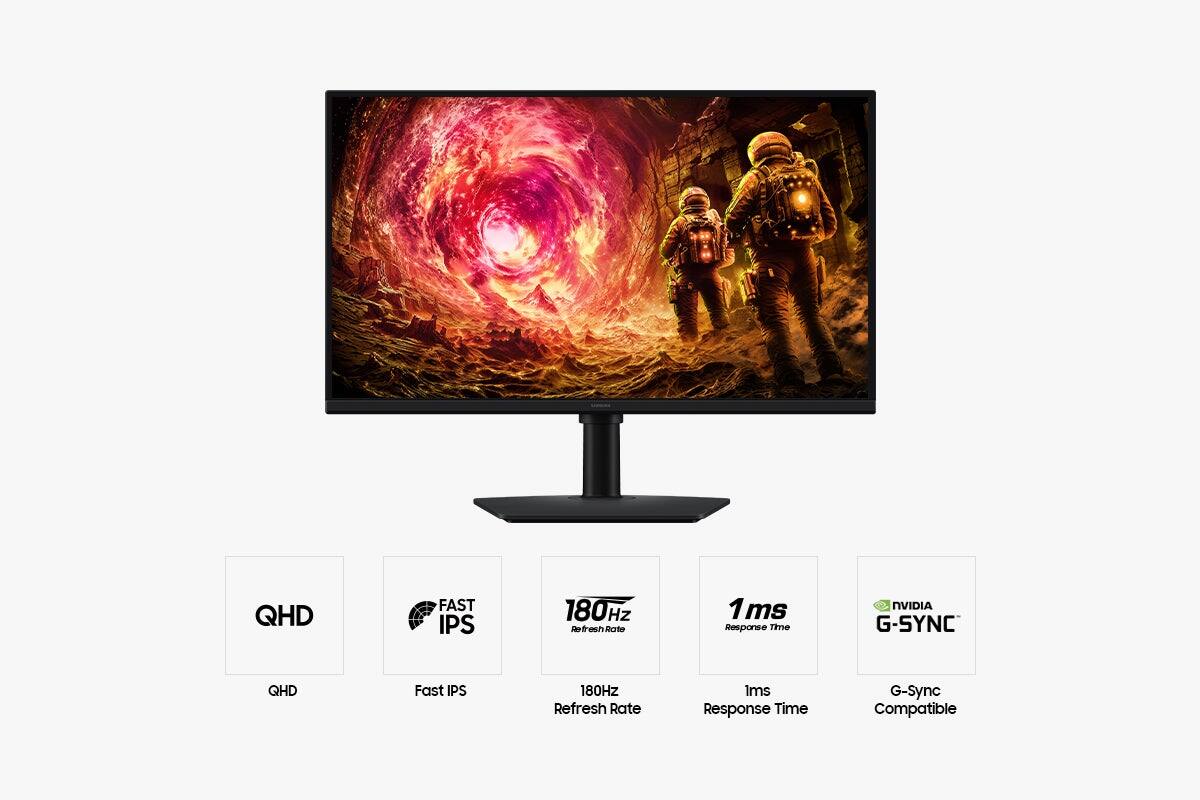 QHD FAST IPS 180Hz Refresh Rate 1ms Response Time NVIDIA G-SYNC Compatible