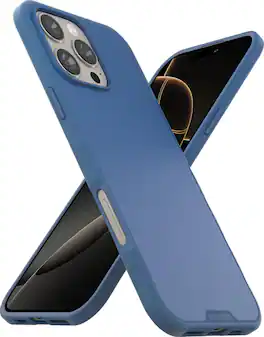 Smartish - iPhone 16 Pro Max MagSafe Case - Gripmunk - Protective Slim Grip Magnetic Cover - Blue - Blues on the Green