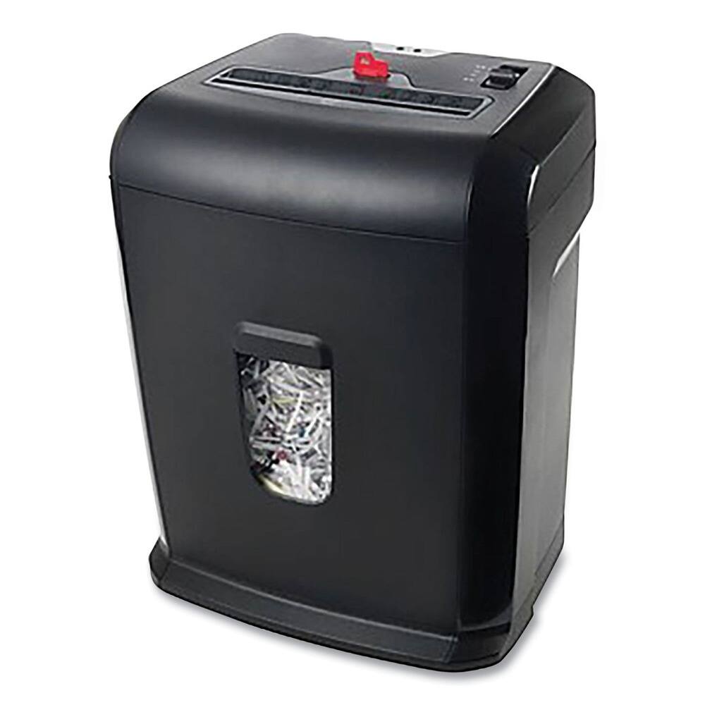 Back. Universal - UNV48110 10 Manual Sheet Capacity Cross-Cut Shredder with Lockout Key - Black - Black.