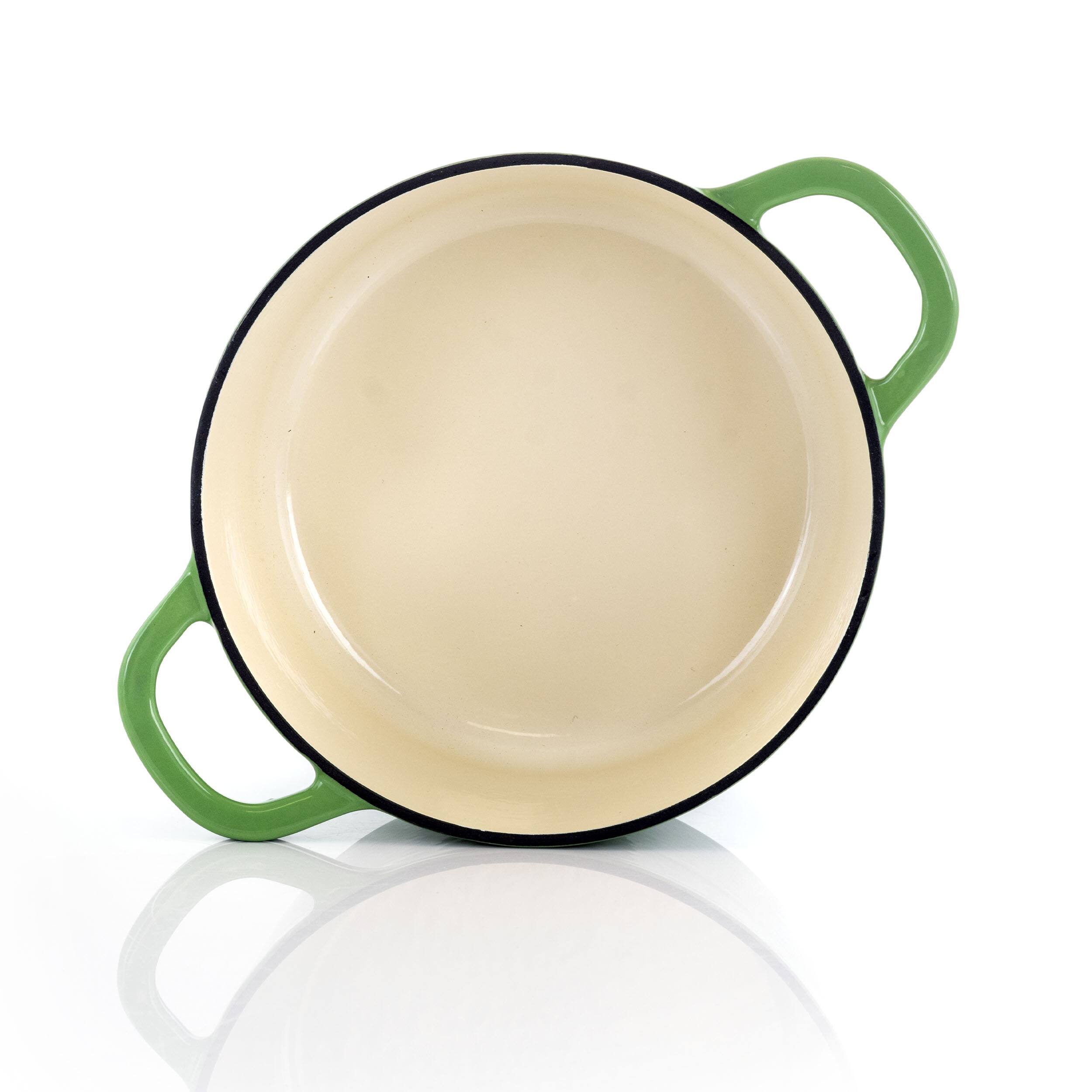 Alt View 8. Crockpot - Crock-Pot Artisan 2 Piece 3 Quarts Enameled Cast Iron Dutch Oven in Pistachio Green - Pistachio Green.