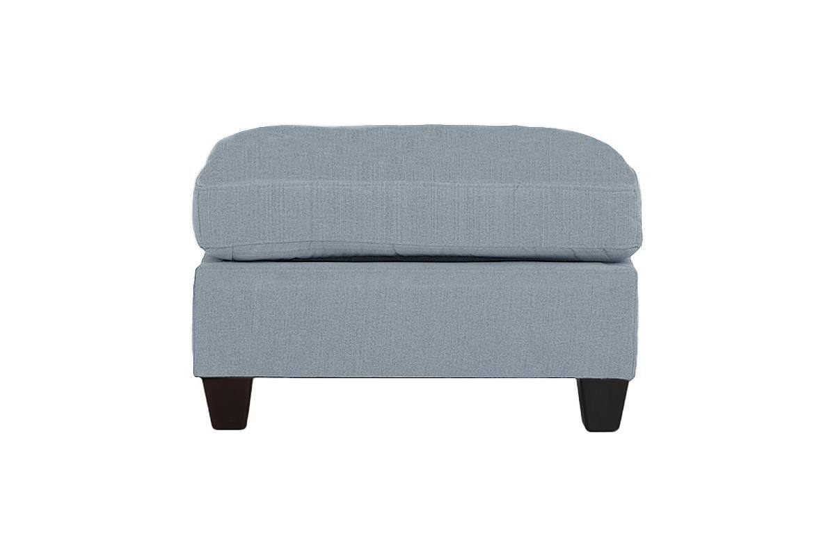 Angle. APRILSOUL - Living Room Furniture Cocktail Ottoman Grey Linen Fabric 1pc Plush Wooden Legs - Grey.