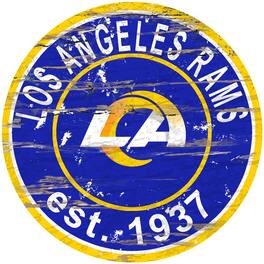 Fan Creations - Los Angeles Rams 23.5" Distressed Round Sign - Multicolor
