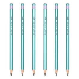 Unique Bargains - Set of 6 8B Graphite Sketch Pencils Professional for Drawing Shading Writing Art Beginners - Black