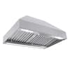 Front. Akicon - Akicon 30 in. 600 CFM Ducted Range Hood Insert with 4 Speed, 3 LED Lights and Heat Sensor Auto Speed - Stainless steel.