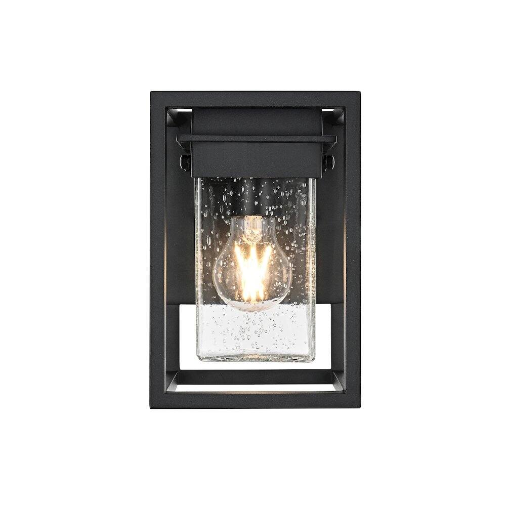 Alt View 1. Elegant Lighting - Morse 7 inch Outdoor Pendant in Black - Black.