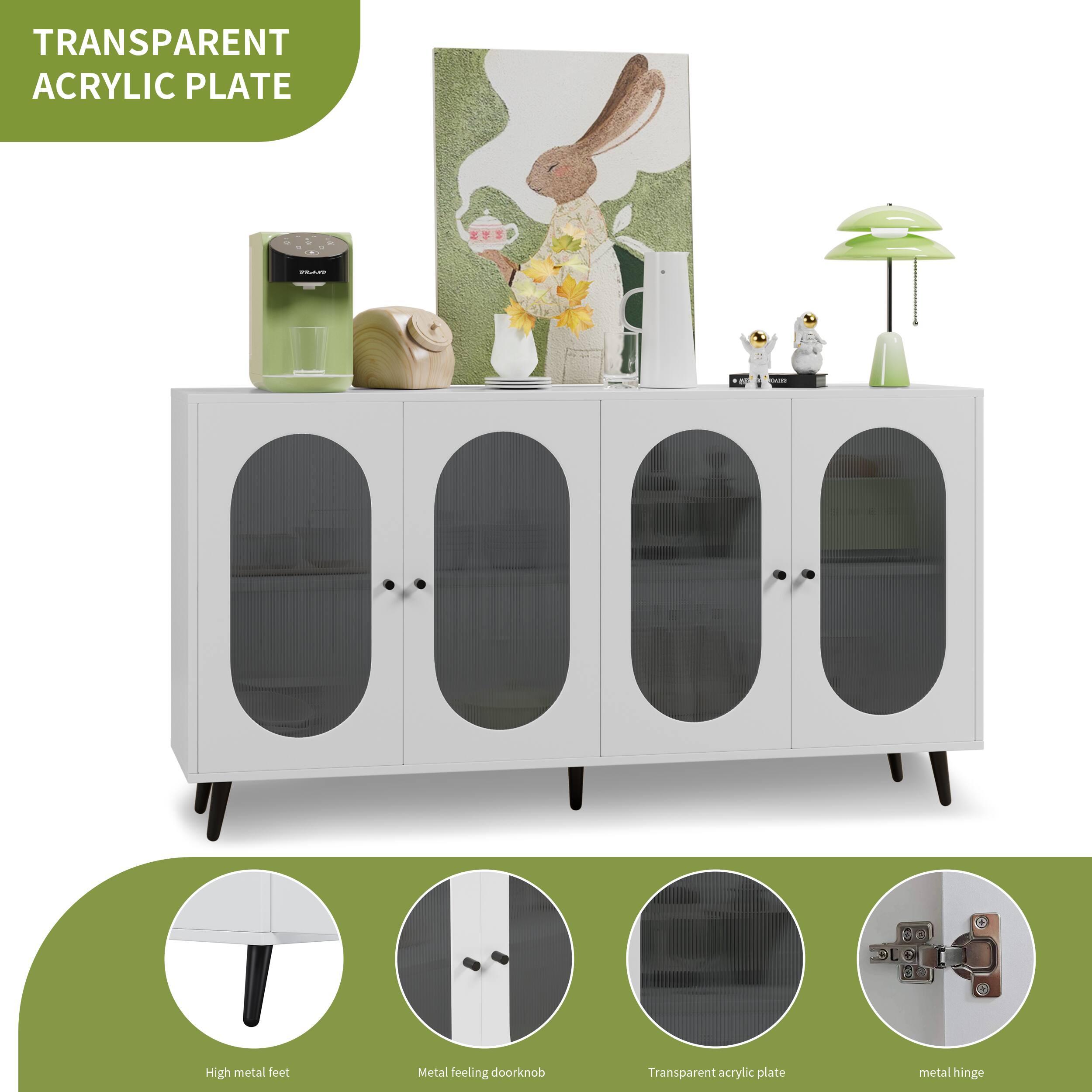 TRANSPARENT ACRYLIC PLATE

- High metal feet
- Metal feeling doorknob
- Transparent acrylic plate
- Metal hinge