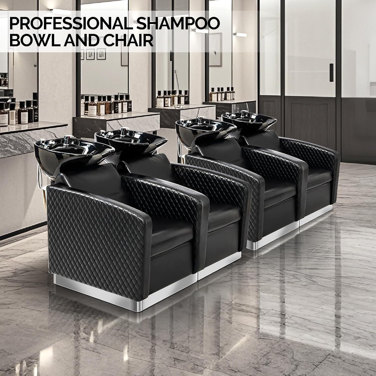 PROFESSIONAL SHAMPOO BOWL AND CHAIR