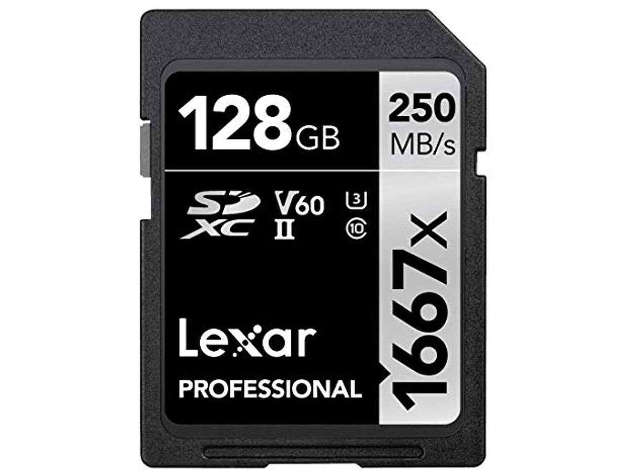 128 GB 250 MB/s SD V60 XC II C10 Lexar PROFESSIONAL 1667