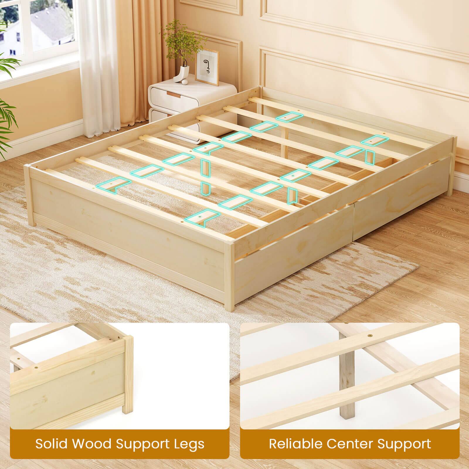Solid Wood Support Legs  
Reliable Center Support