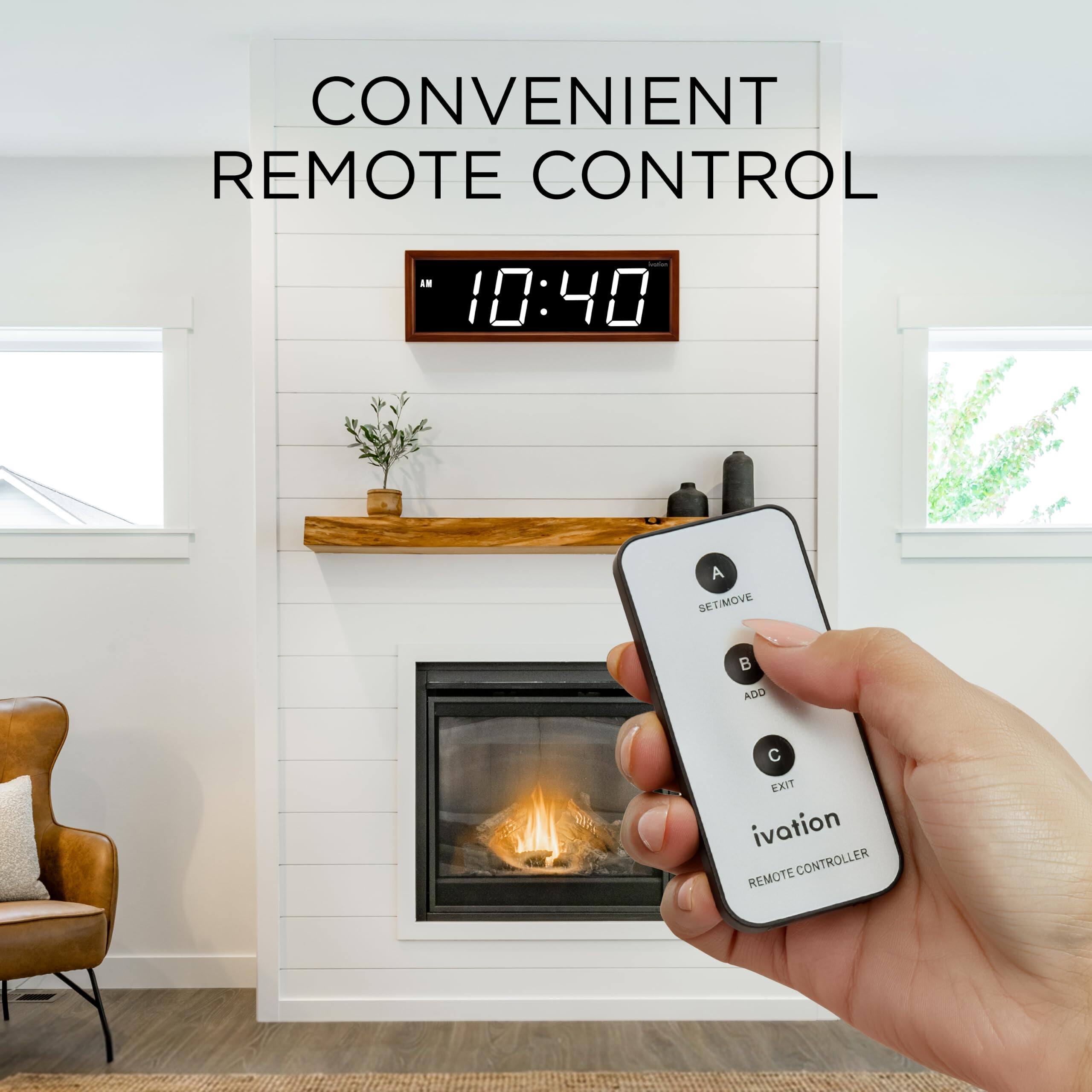 CONVENIENT REMOTE CONTROL

10:40

A SET/MOVE
B ADD
C EXIT

ivation REMOTE CONTROLLER