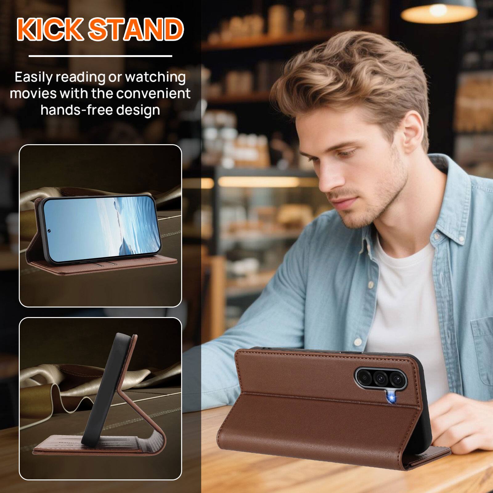 KICK STAND

Easily reading or watching movies with the convenient hands-free design