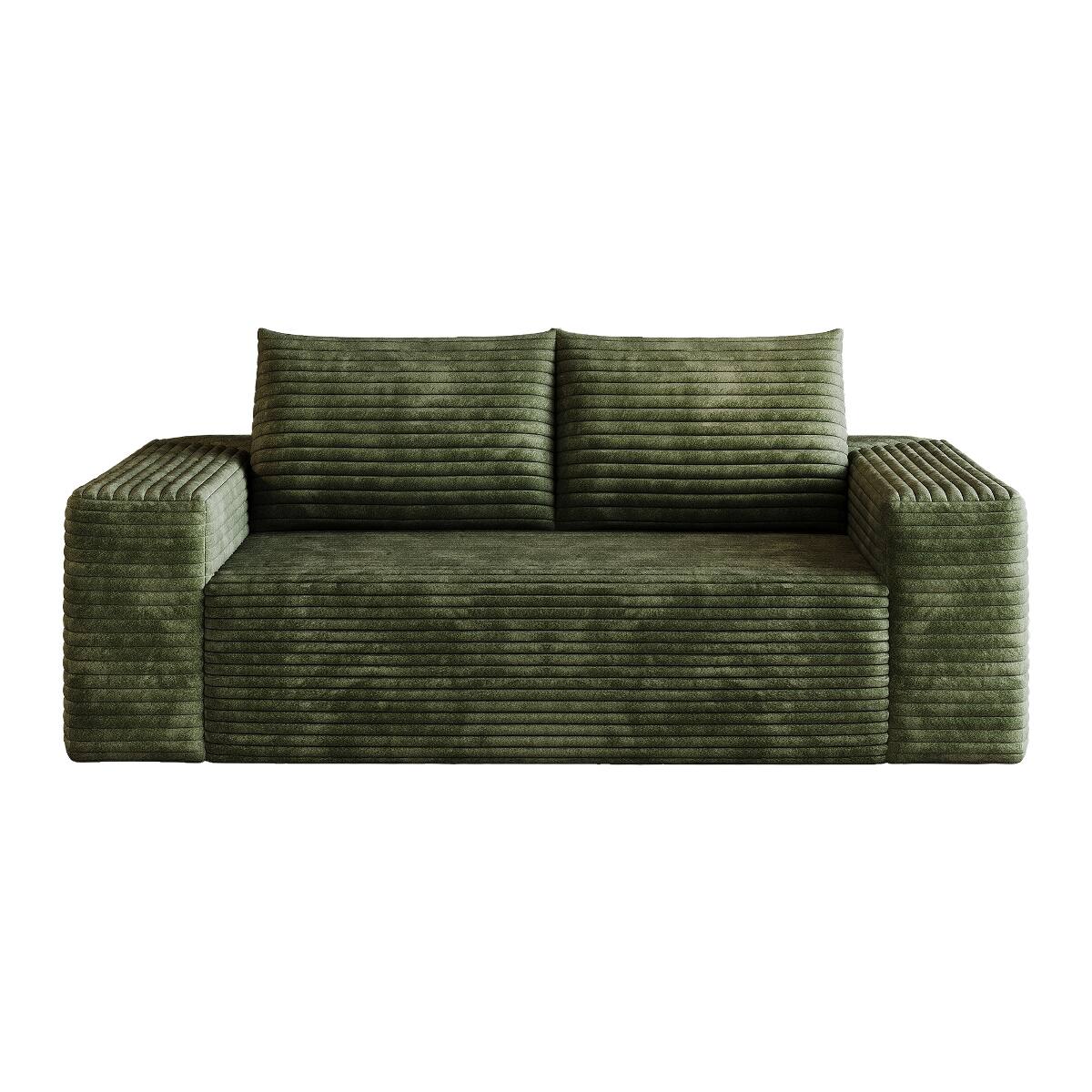 Alt View 9. Ropilly - Ropilly Green Corduroy Loveseat Deep Seat Two Seater Sofa with Wide Arms No Assembly for Small Apartment - Green.