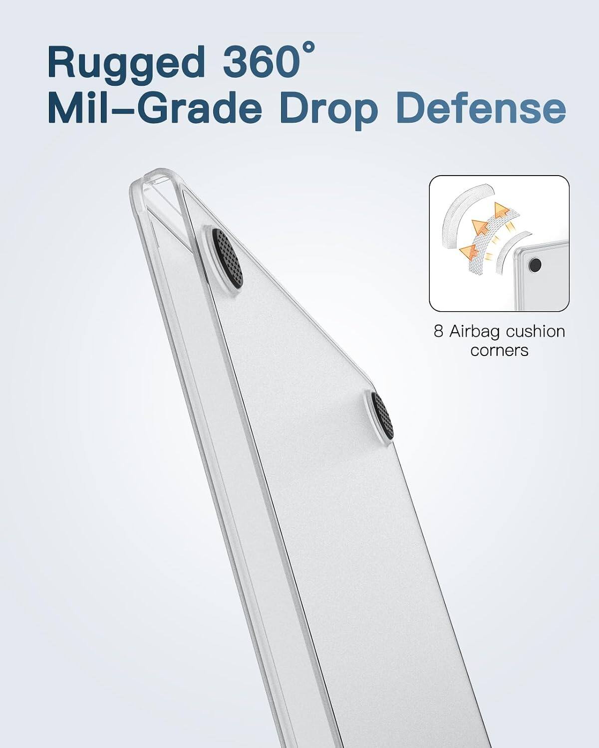 Rugged 360° Mil-Grade Drop Defense  
8 Airbag cushion corners