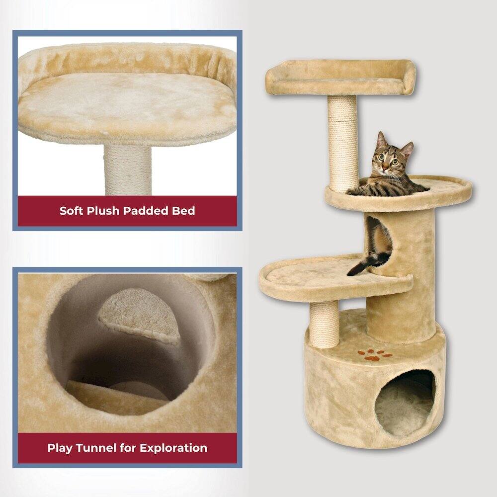 Soft Plush Padded Bed  
Play Tunnel for Exploration