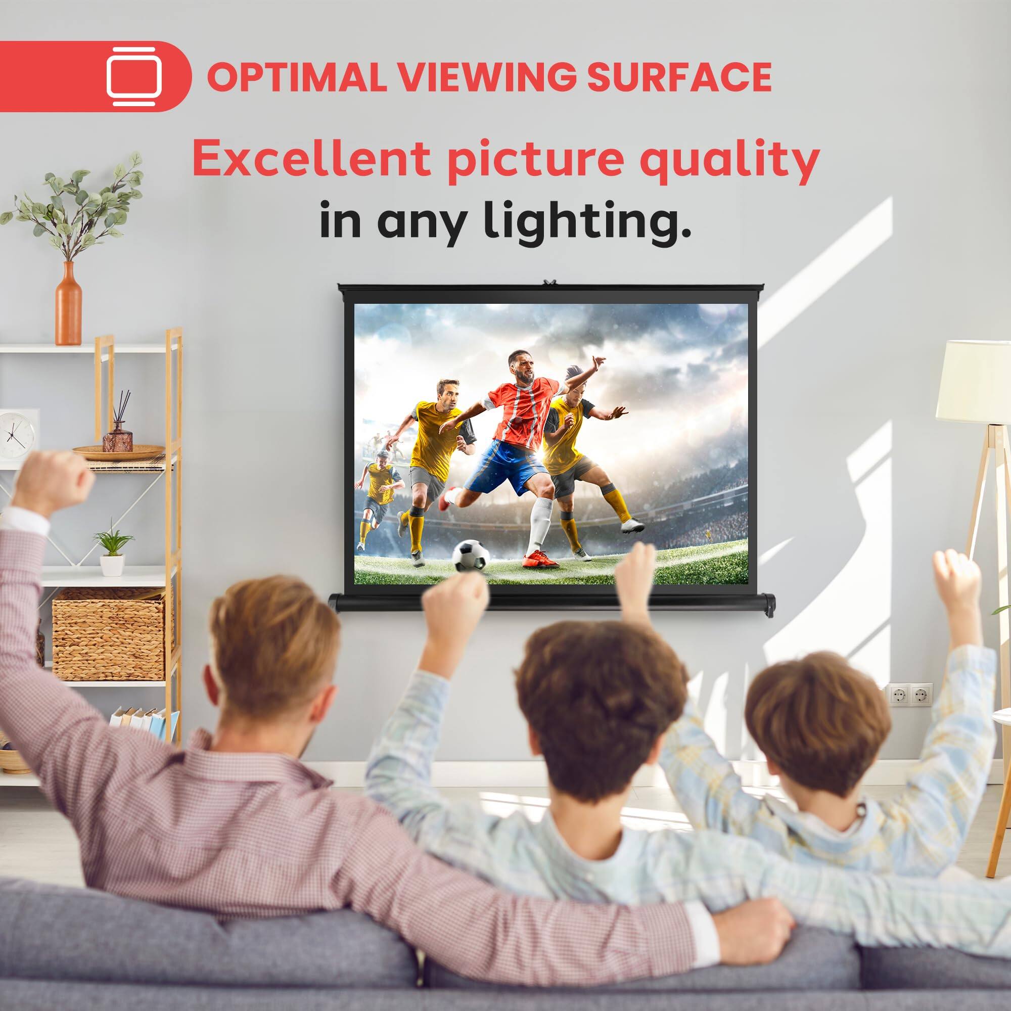 OPTIMAL VIEWING SURFACE  
Excellent picture quality in any lighting.