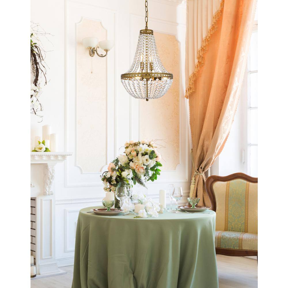 Alt View 1. Elegant Lighting - Valeria 14 inch pendant in brass - Brass.