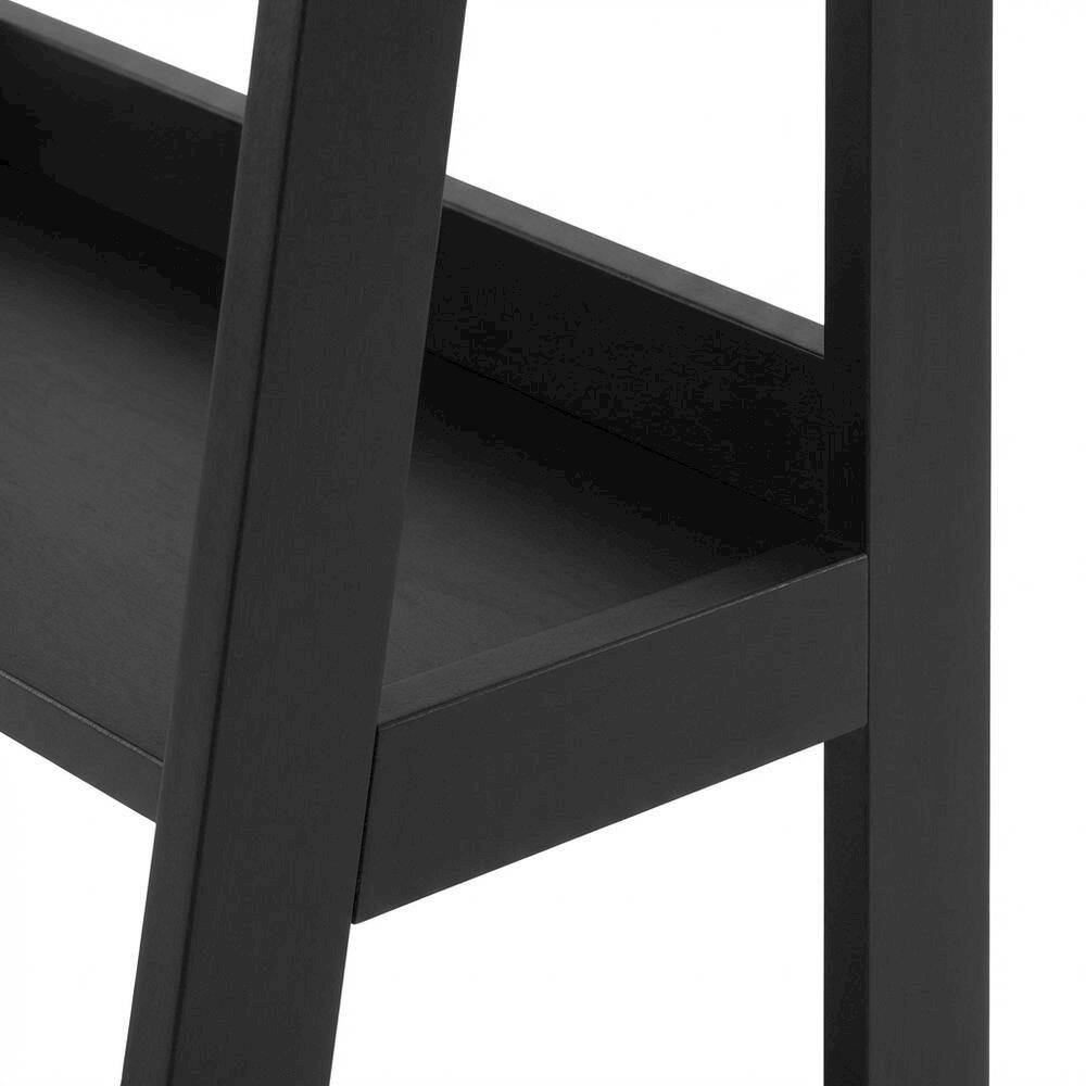 Alt View 2. FurniFact - Espresso 5-Tier Ladder Bookcase with Display Shelves and Wood Construction - Espresso.
