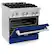 Angle. ZLINE - Professional 4 Cu. Ft. Freestanding Dual Fuel Convection Range - Blue Gloss.
