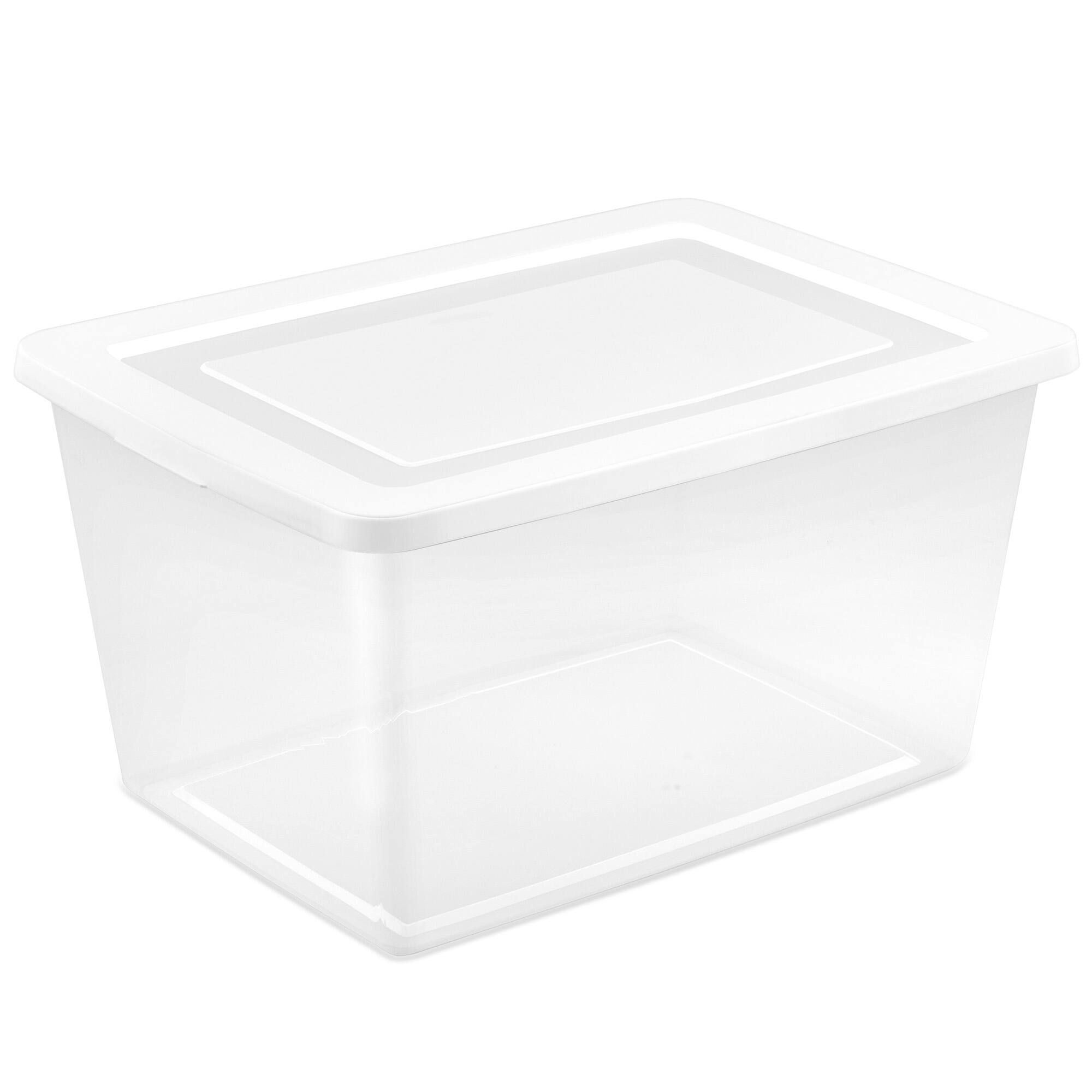 Alt View 5. Sterilite - Sterilite 58 Qt Storage Box, Stackable Plastic Container Home Organizer, 16 Pack - White.