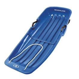 Snow Joe - Plastic Snow Sled, 48” Sledding Toboggan Board w/ Handles, SJ-SLD48-SJB - Blue