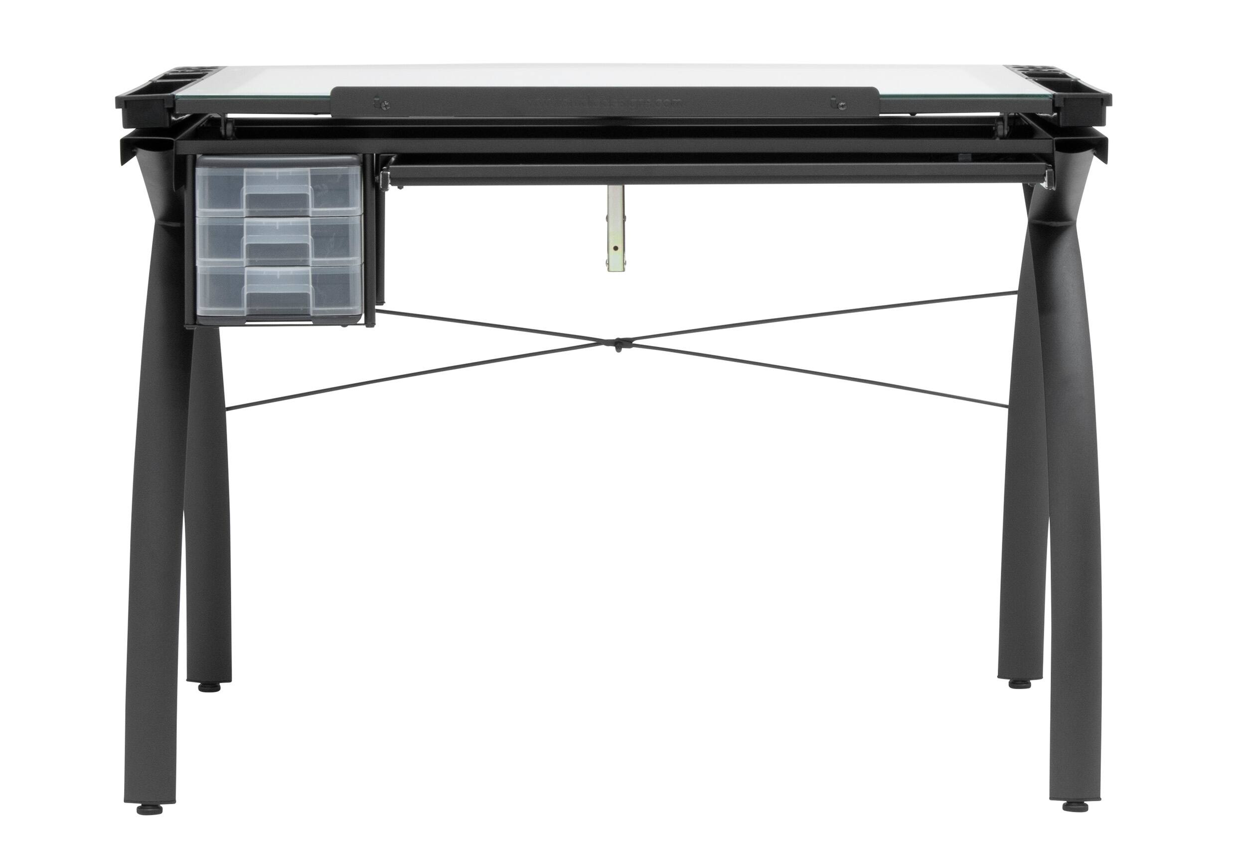 Alt View 18. Studio Designs - Futura Light Table for Artists and Drawing - Black / Clear Glass.