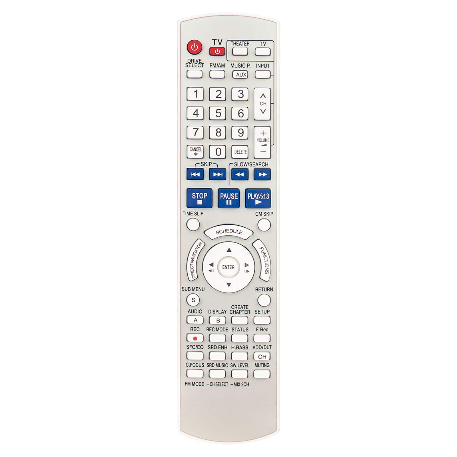 ZdalaMit - Replacement Remote EUR7662Y10 fit for Panasonic DVD Home Theater System SC-RT50 SA-RT50 SCRT50 SART50 - White