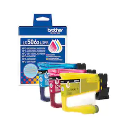 Brother - Genuine LC506XL3PK 3-Pack High Yield Color Ink Cartridges - Cyan/Magenta/Yellow