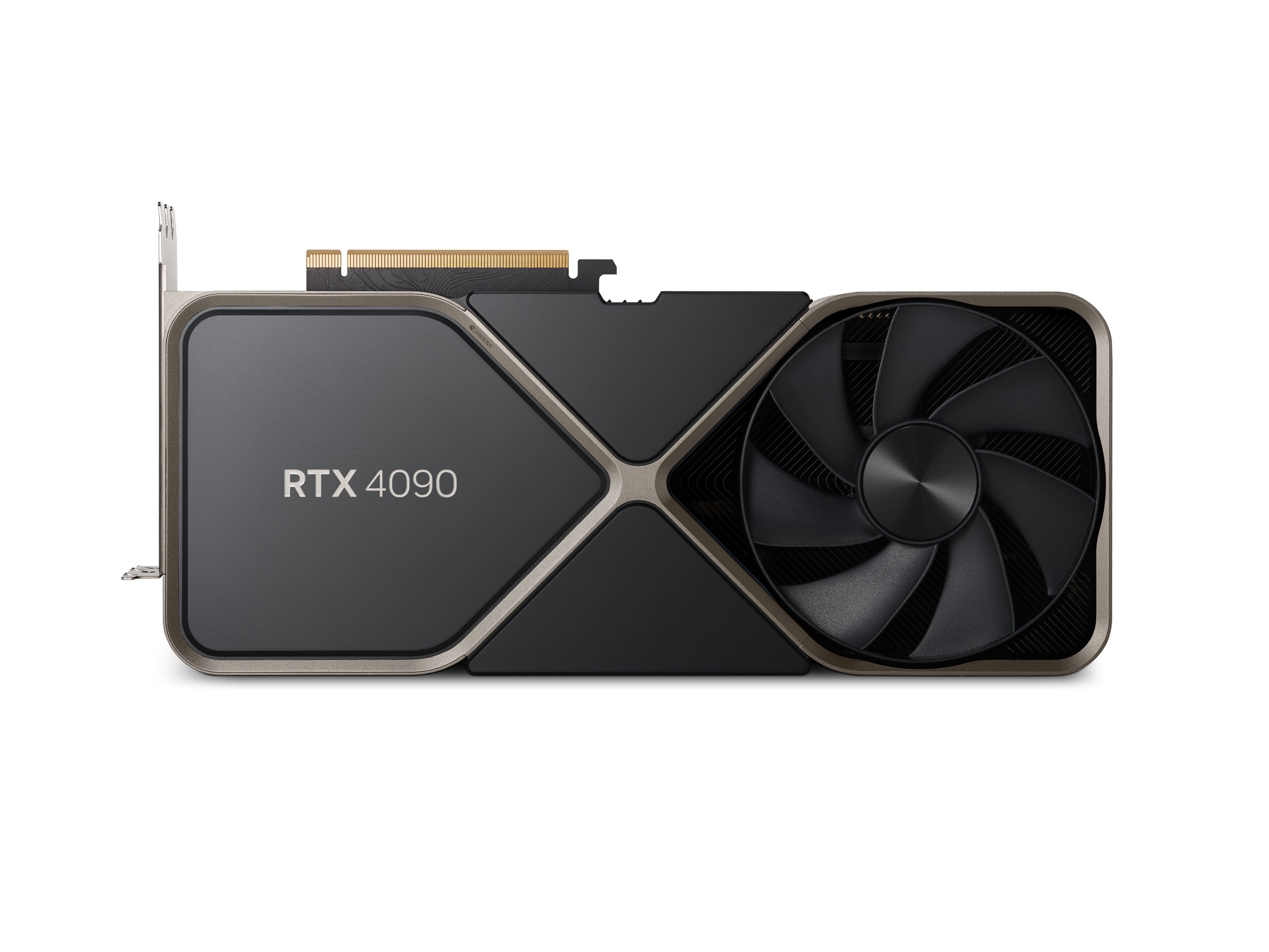 Front. NVIDIA - GeForce RTX 4090 24GB GDDR6X Graphics Card - Titanium/Black.