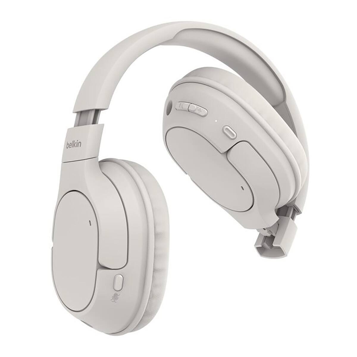 Alt View 1. Belkin - Belkin SoundForm Surround Wireless Closed-Back Over-Ear Headphones, Sand.