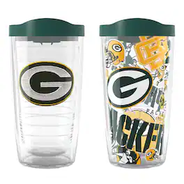 Tervis - Green Bay Packers Two-Pack 16oz. Allover Classic Tumbler Set - Multicolor