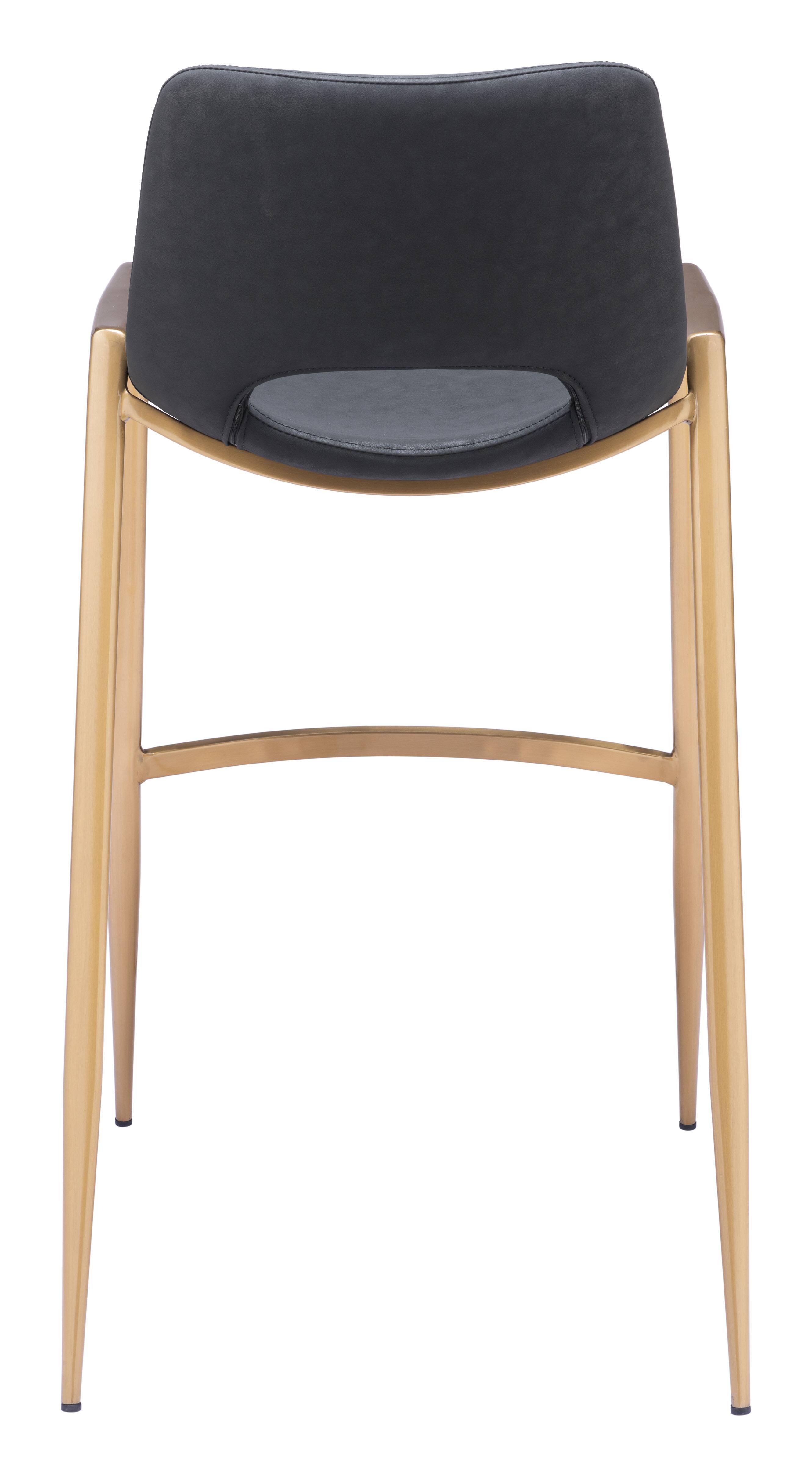 Alt View 2. Hivvago - Desi Barstool (Set of 2) Black & Gold - Black & Gold.