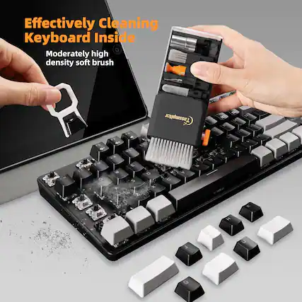 Effectively Cleaning Keyboard Inside
Moderately high density soft brush